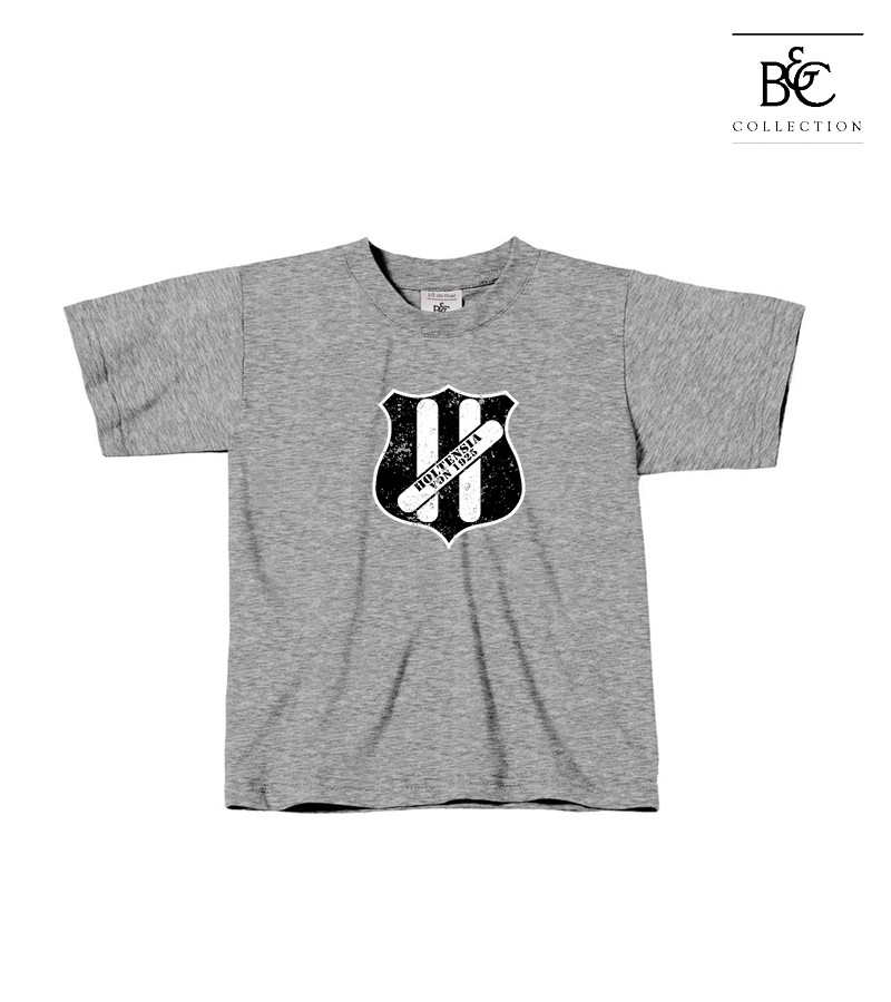 B&C Kinder T-Shirt Sports Grey "Uwe Frontprint"