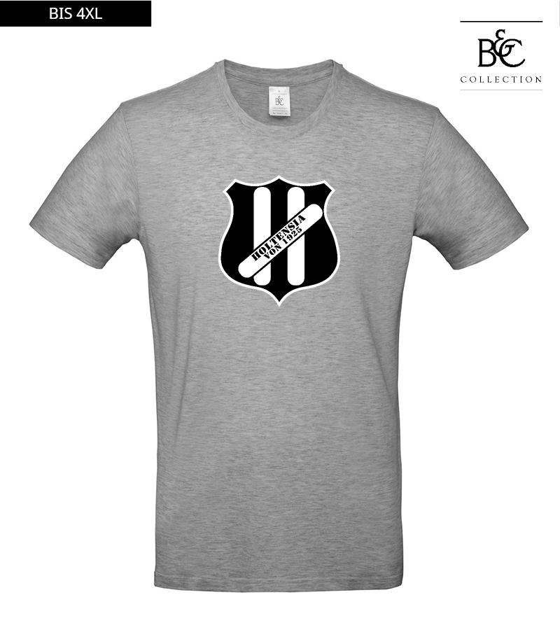 B&C Herren T-Shirt Sports Grey "Anton Frontprint"