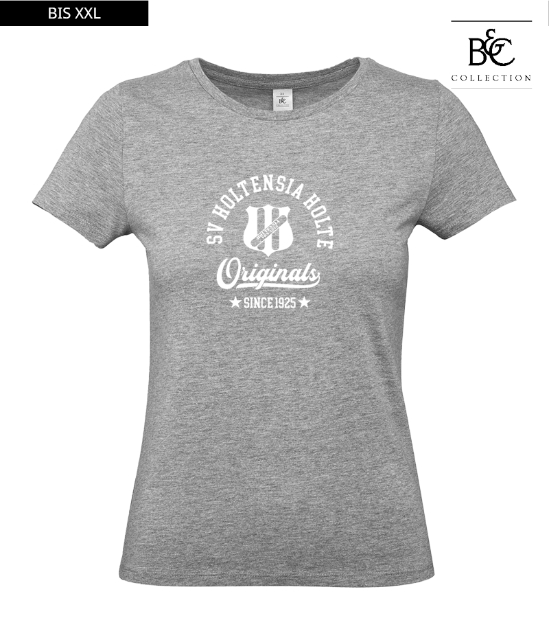 B&C Damen T-Shirt Sports Grey "Jacob"
