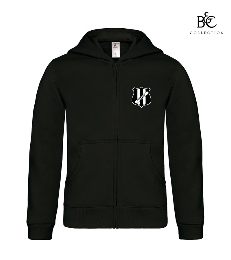 B&C Kinder Zipped Hoodie Black "Anton"