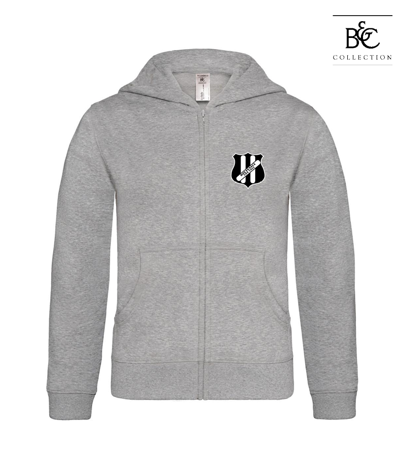 B&C Kinder Zipped Hoodie Heather Grey "Anton"