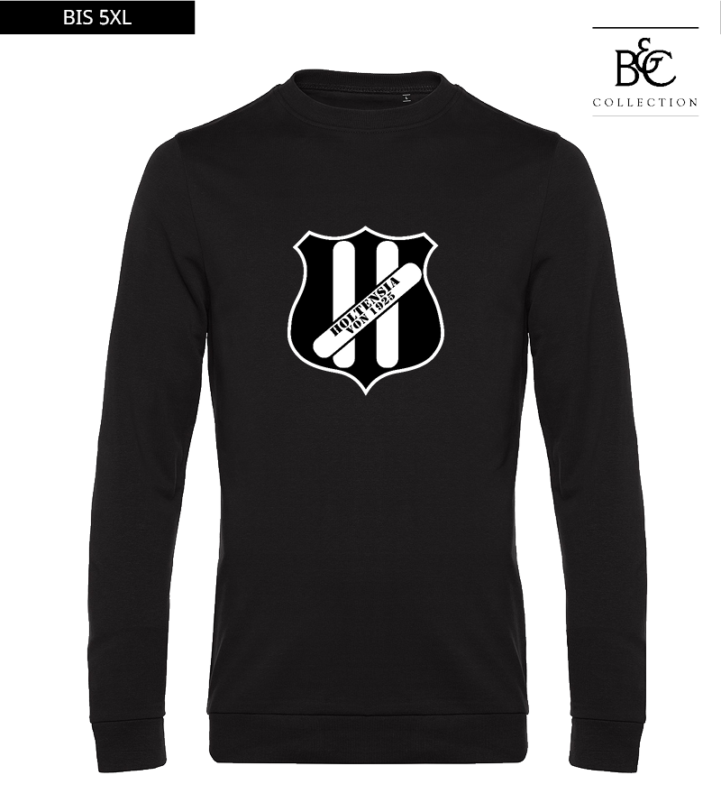 B&C Herren Sweatshirt Black Pure "Anton Frontprint"