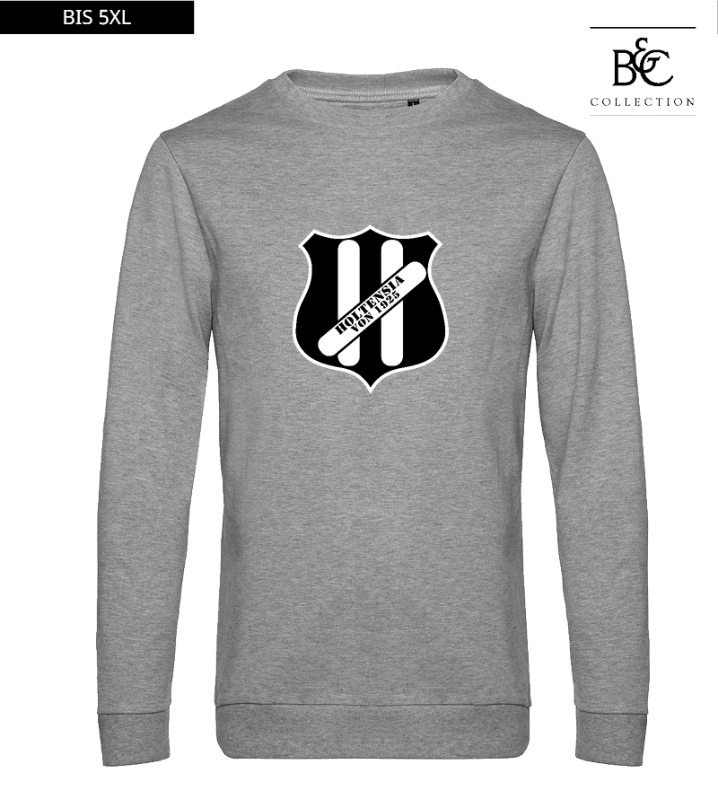 B&C Herren Sweatshirt Heather Grey "Anton Frontprint"