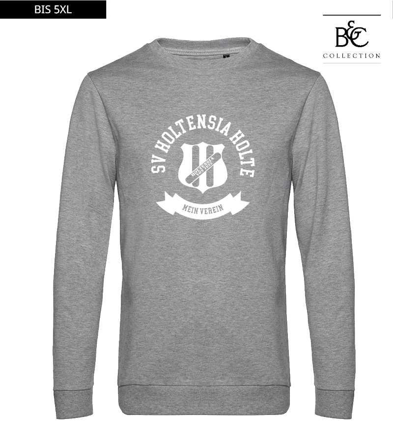 B&C Herren Sweatshirt Heather Grey "Bono"
