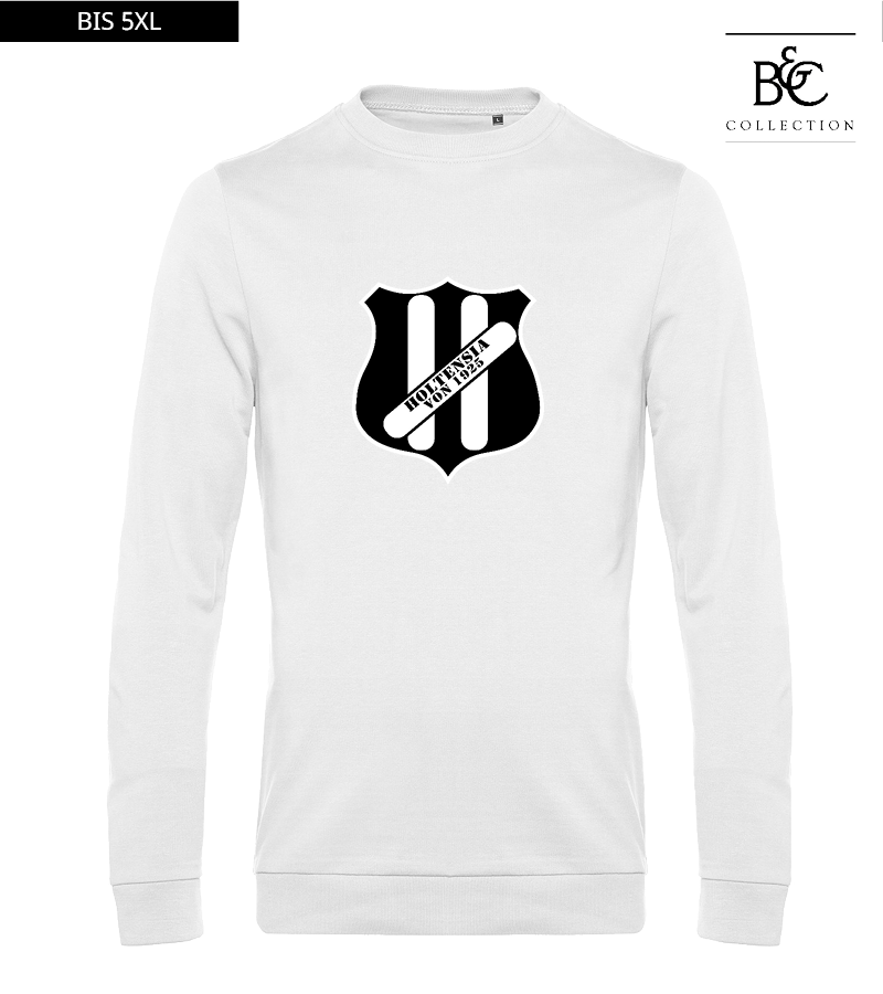 B&C Herren Sweatshirt White "Anton Frontprint"