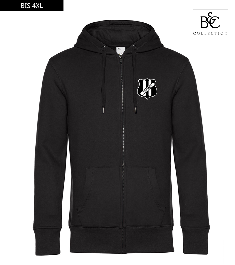 B&C Herren Zipped Hoodie Black Pure "Anton"