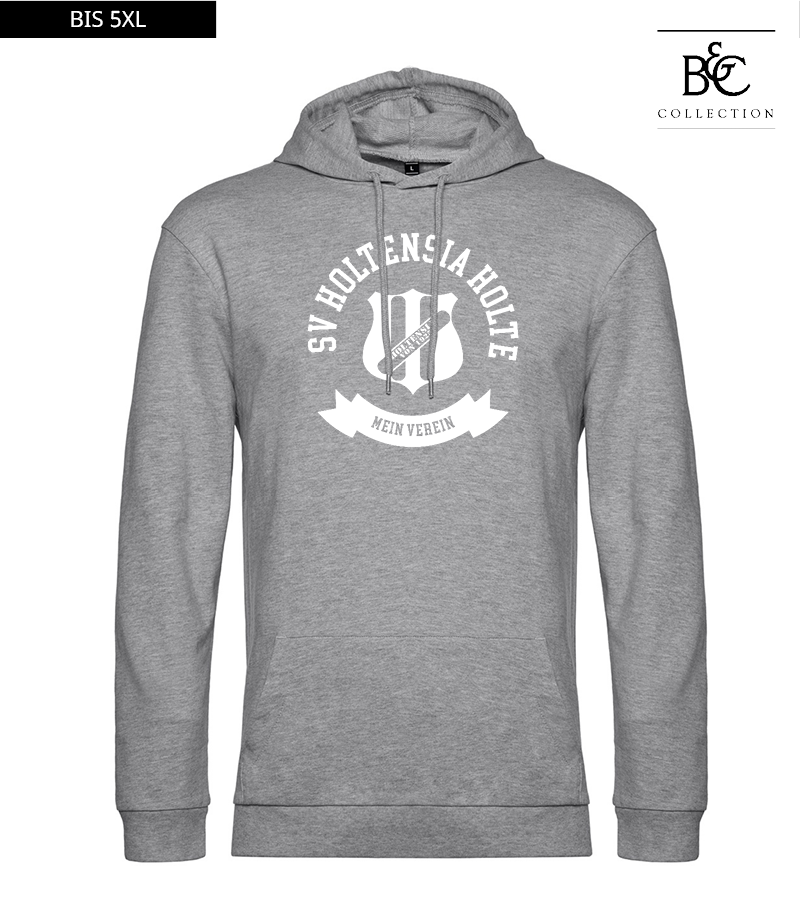 B&C Herren Hoodie Heather Grey "Bono"
