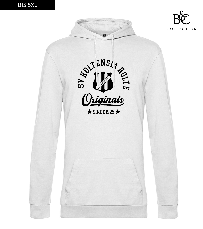 B&C Herren Hoodie White "Jacob"