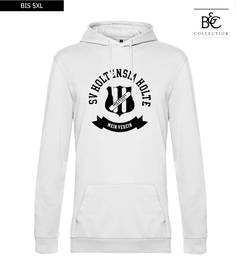 B&C Herren Hoodie White "Bono"