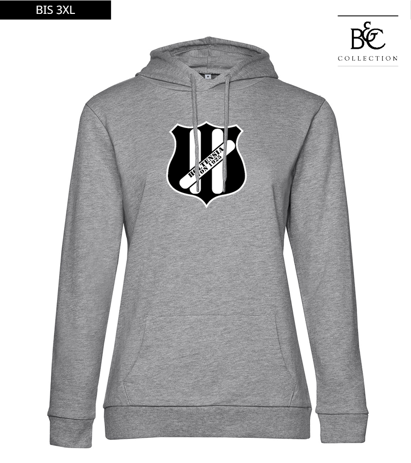B&C Damen Hoodie Heather Grey "Anton Frontprint"