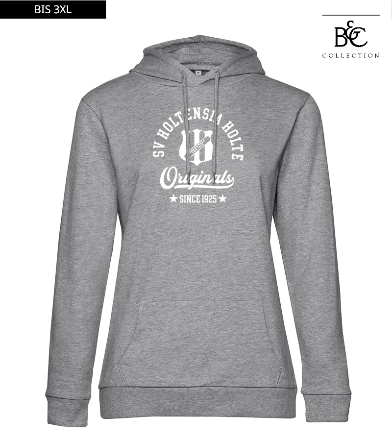 B&C Damen Hoodie Heather Grey "Jacob"