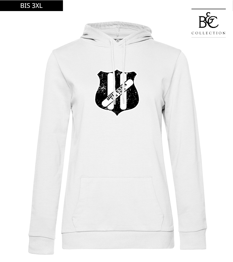 B&C Damen Hoodie White "Uwe Frontprint"