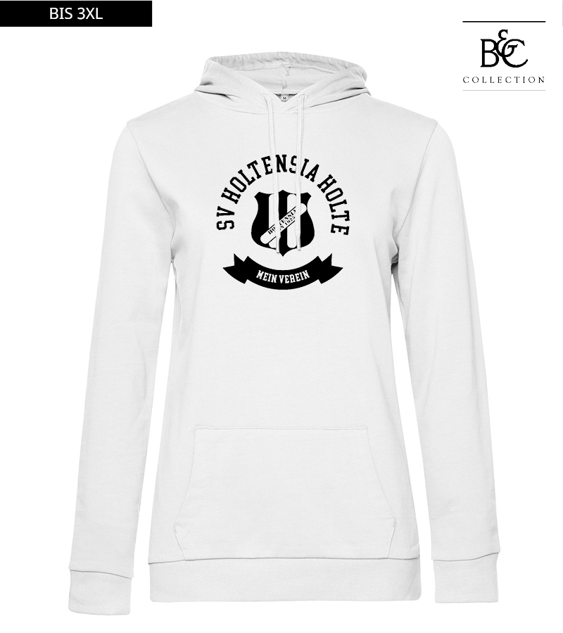B&C Damen Hoodie White "Bono"