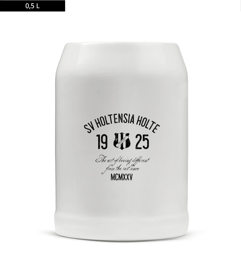 Bierkrug 0,5l White "Isack" A