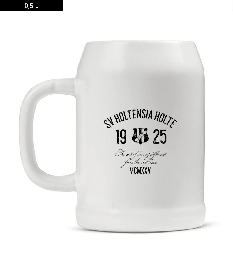 Bierkrug 0,5l White "Isack" B