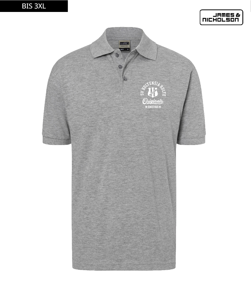 J+N Herren Polo-Shirt Heather Grey "Jacob"
