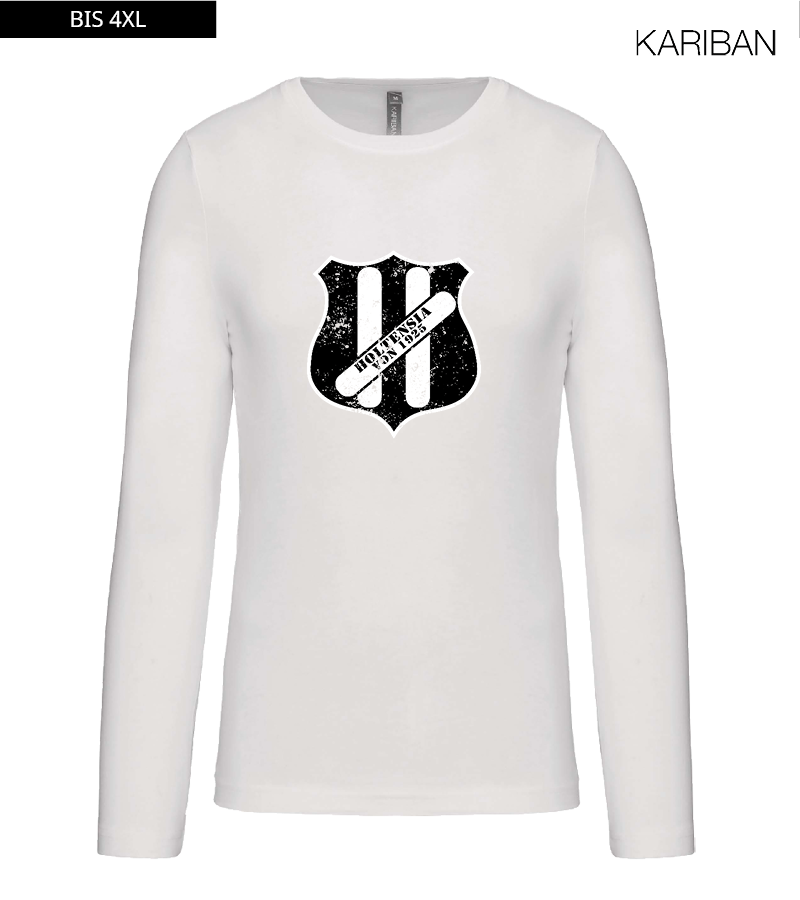 Kariban Herren Langarmshirt White "Uwe Frontprint"