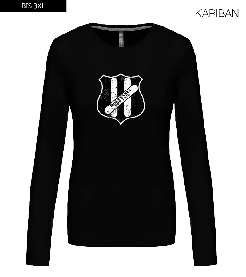 Kariban Damen Langarmshirt Black "Uwe Frontprint"