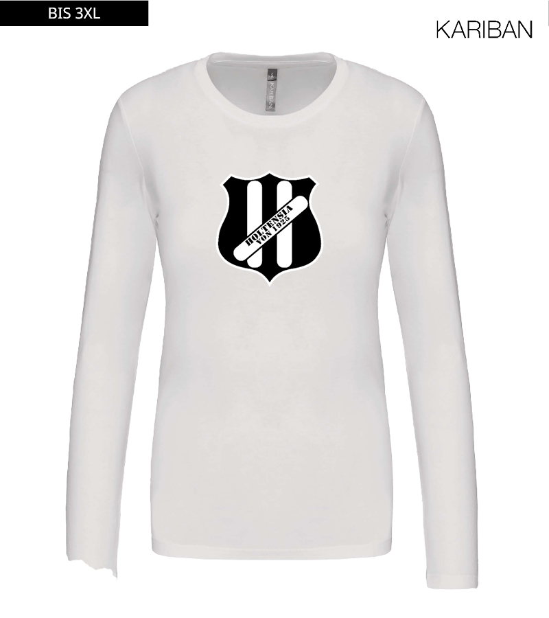 Kariban Damen Langarmshirt White "Anton Frontprint"