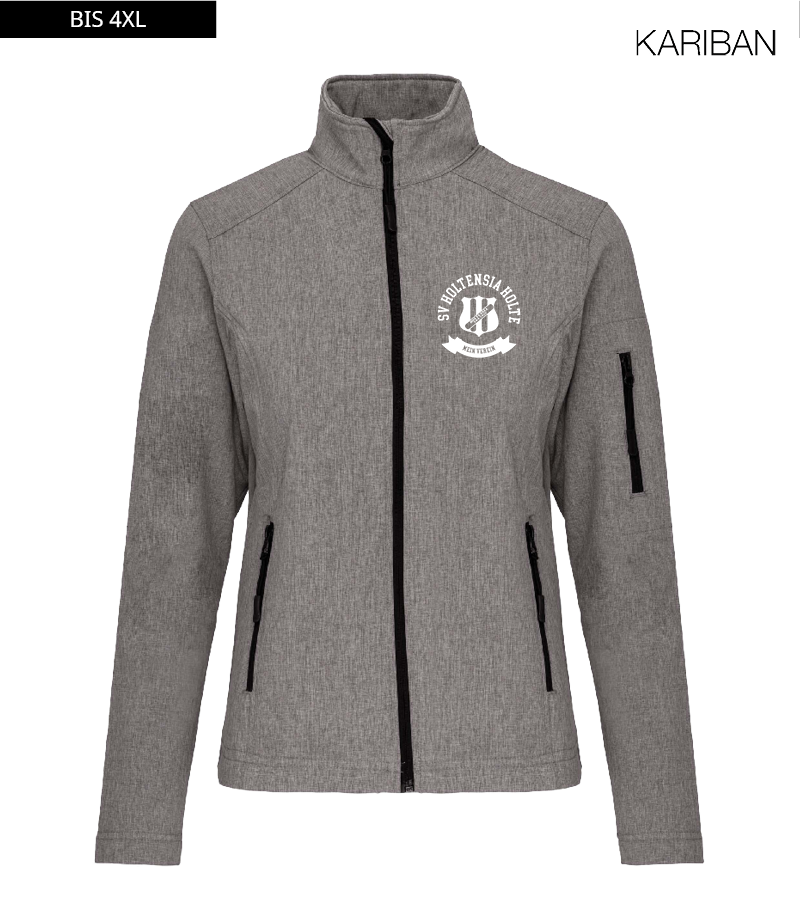 Kariban Damen Softshelljacke Marl Grey "Bono"
