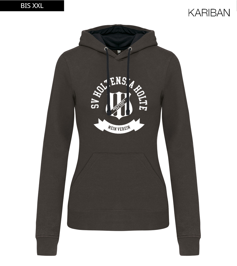 Kariban Damen Hoodie Dark Grey Black "Bono"
