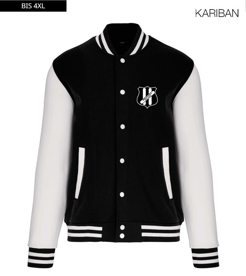 Kariban Unisex Collegejacke Black White "Anton"