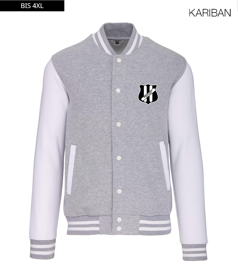 Kariban Unisex Collegejacke Oxford-Grey White "Anton"