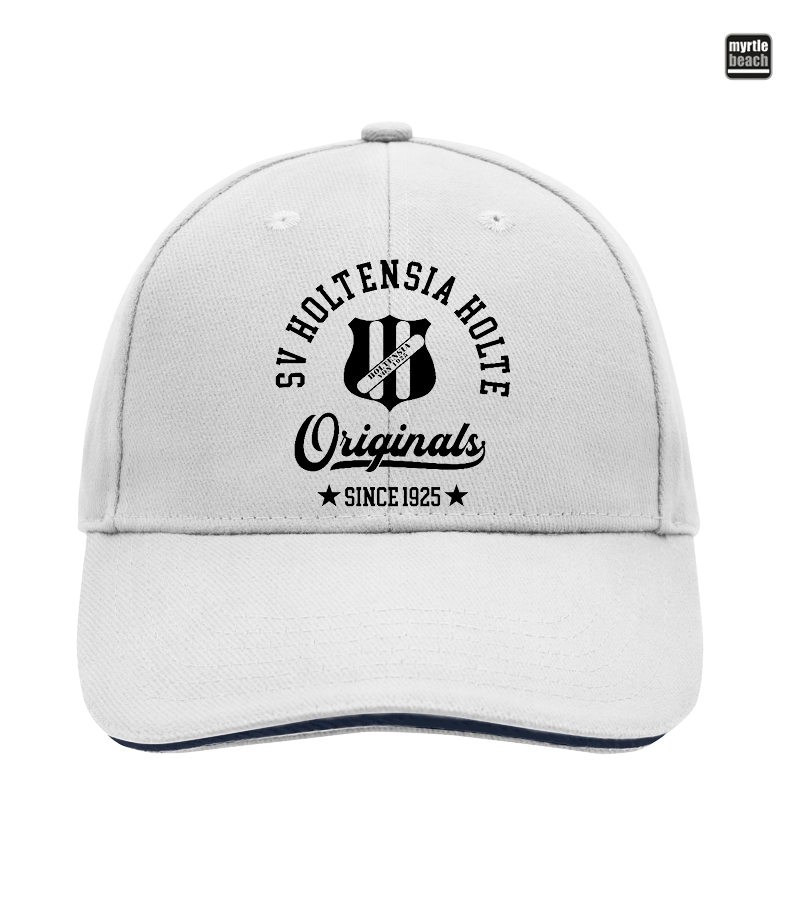 Myrtle Beach Unisex 6 Panel Sandwich Cap White "Jacob"