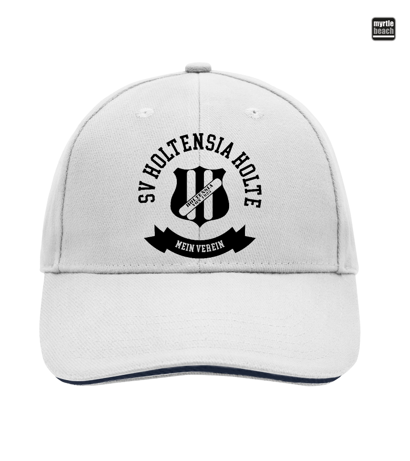 Myrtle Beach Unisex 6 Panel Sandwich Cap White "Bono"