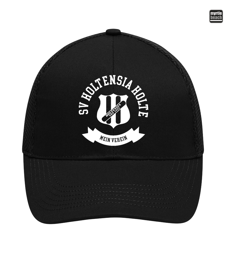 Myrtle Beach Unisex 6 Panel Air Mesh Cap Black "Bono"