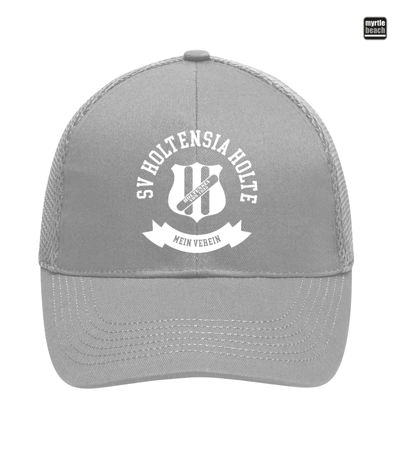 Myrtle Beach Unisex 6 Panel Air Mesh Cap Light Grey "Bono"