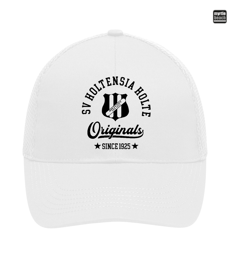 Myrtle Beach Unisex 6 Panel Air Mesh Cap White "Jacob"