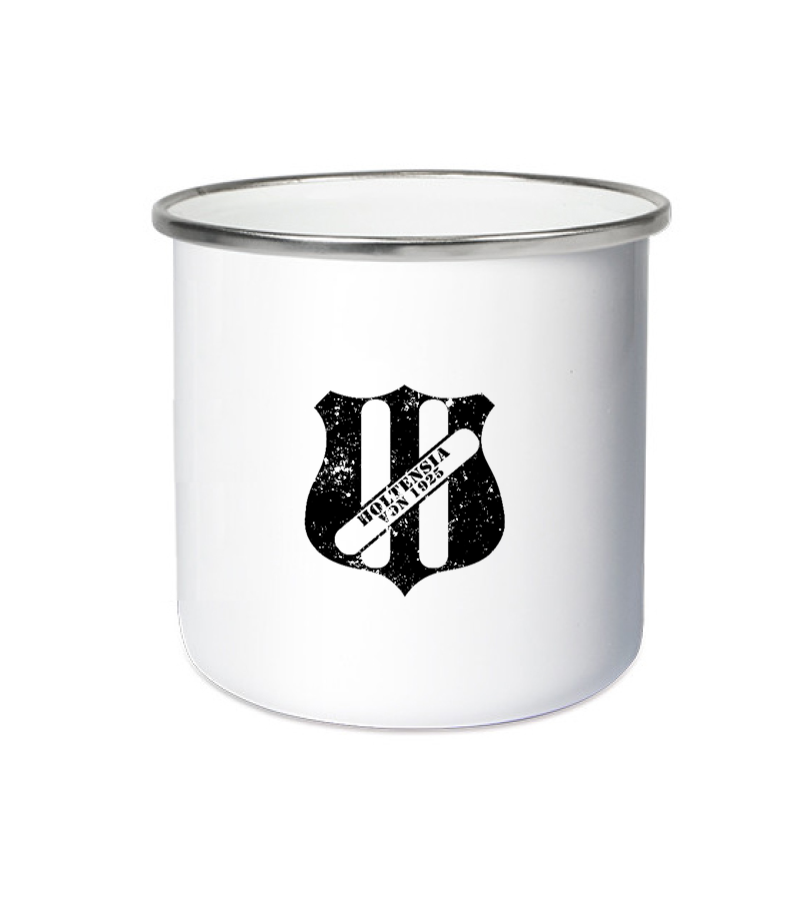 Emailletasse White Silver "Uwe" A